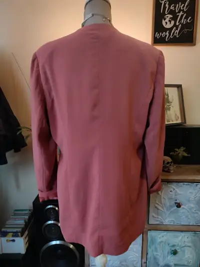 Blazer rosado salmón  con detalles bordados - miniatura 5