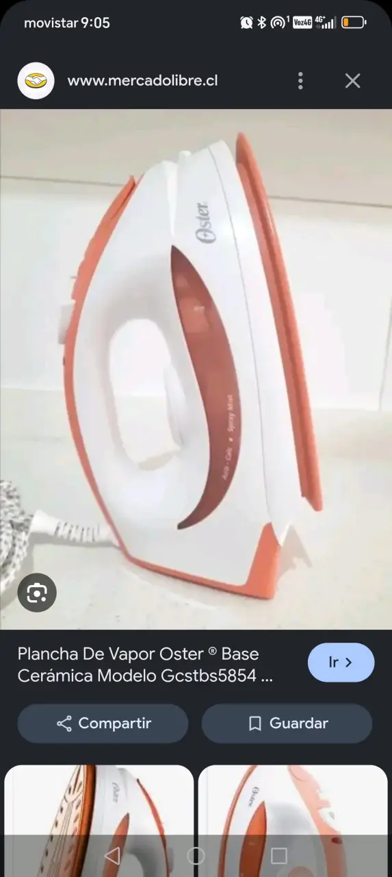 Plancha de vapor Oster con base cerámica