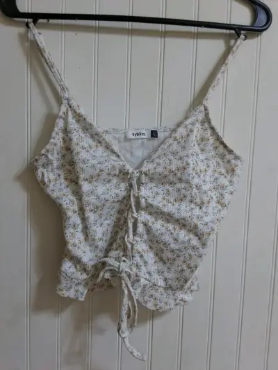 Top de tirantes florido Sybilla talla L - miniatura 1