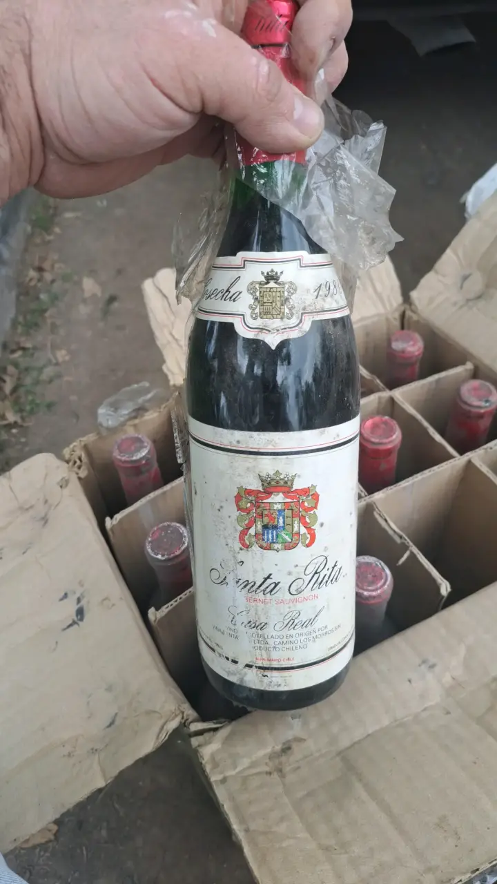 Antiguo VinoTinto Santa Rita Cosecha 1980