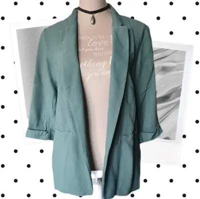 Blazer verde menta para mujer - miniatura 1