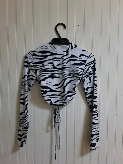 Top de manga larga con estampado de cebra - miniatura 1
