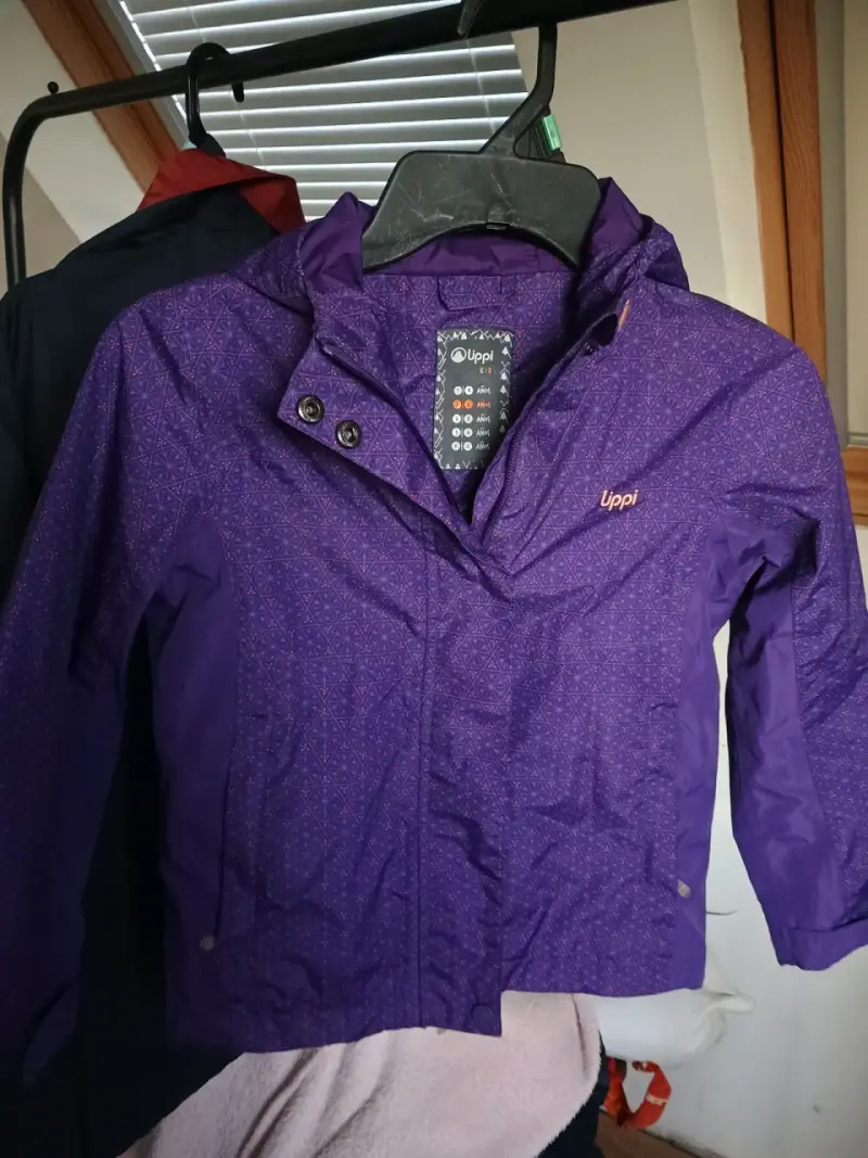 Chaqueta impermeable morada para niños Uppii - 1