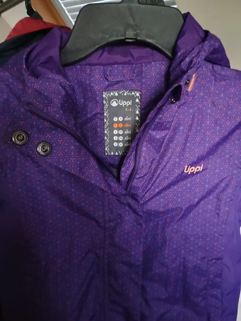 Chaqueta impermeable morada para niños Uppii - 2