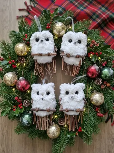 Adornos de búhos colgantes decorativos - miniatura 1