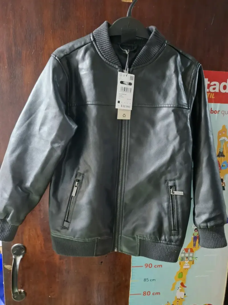 Chaqueta de cuero  negra para niño - 2