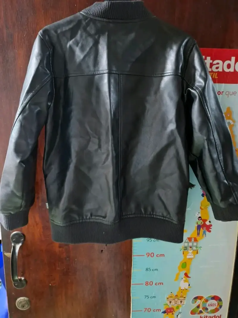 Chaqueta de cuero  negra para niño - 4