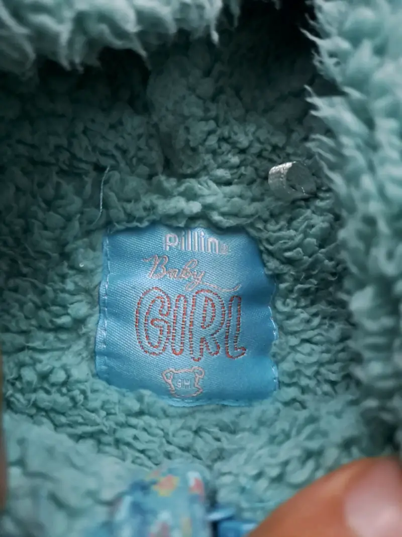 Chaqueta de bebé azul con capucha Pillin 9M - 3