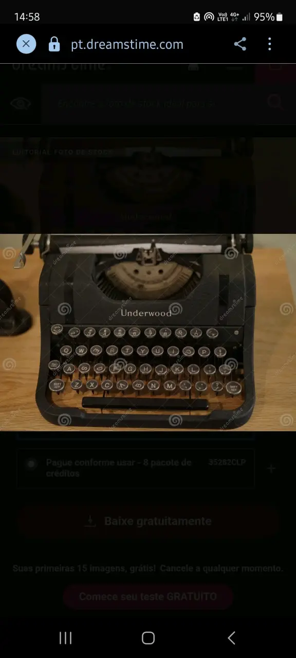 Máquina de Escribir Vintage Underwood Negra - 4