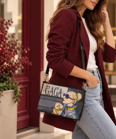 Cartera de mano con diseño ilustrado Gaga - miniatura 2