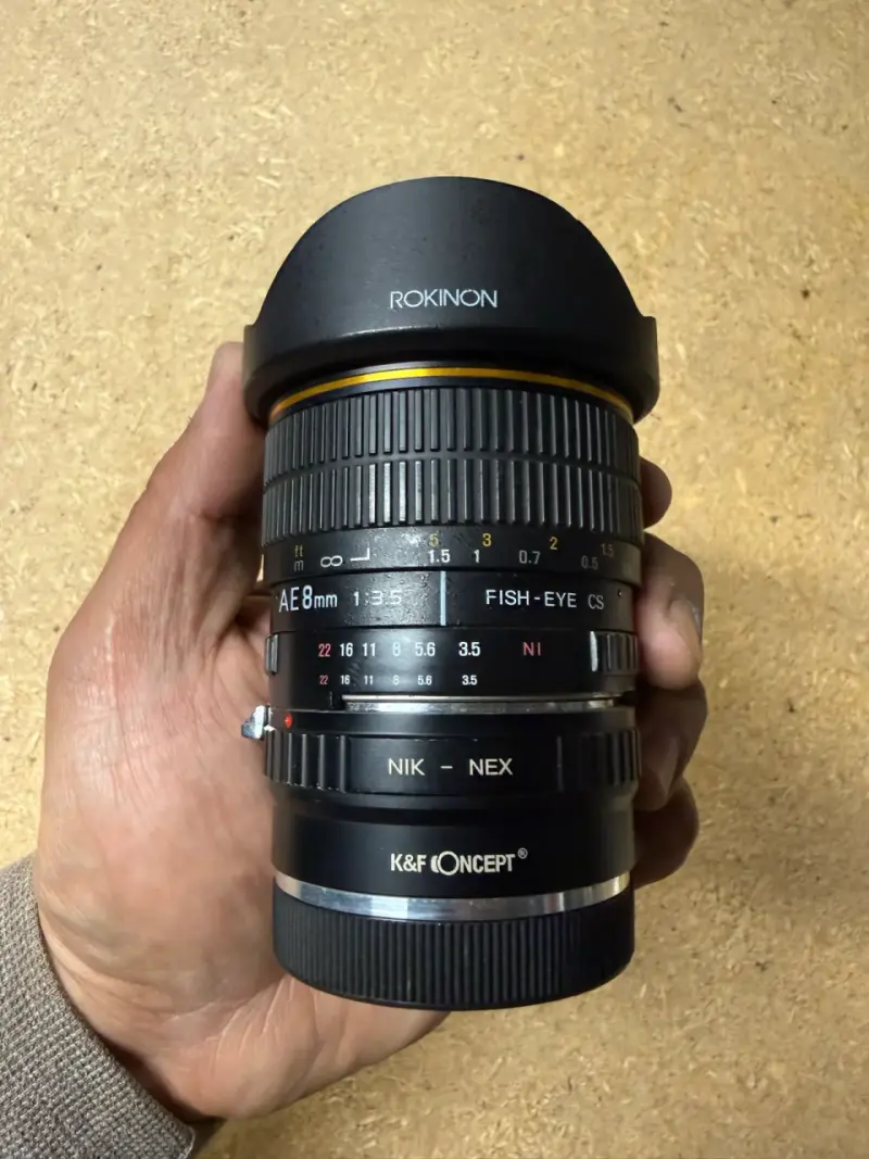 Lente ojo de pez Rokinon 8mm - 4