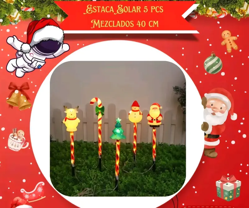 Luces decorativas navideñas LED con figuras - 5