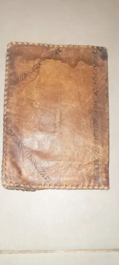 Cuaderno artesanal de cuero con diseño mapuche - miniatura 4