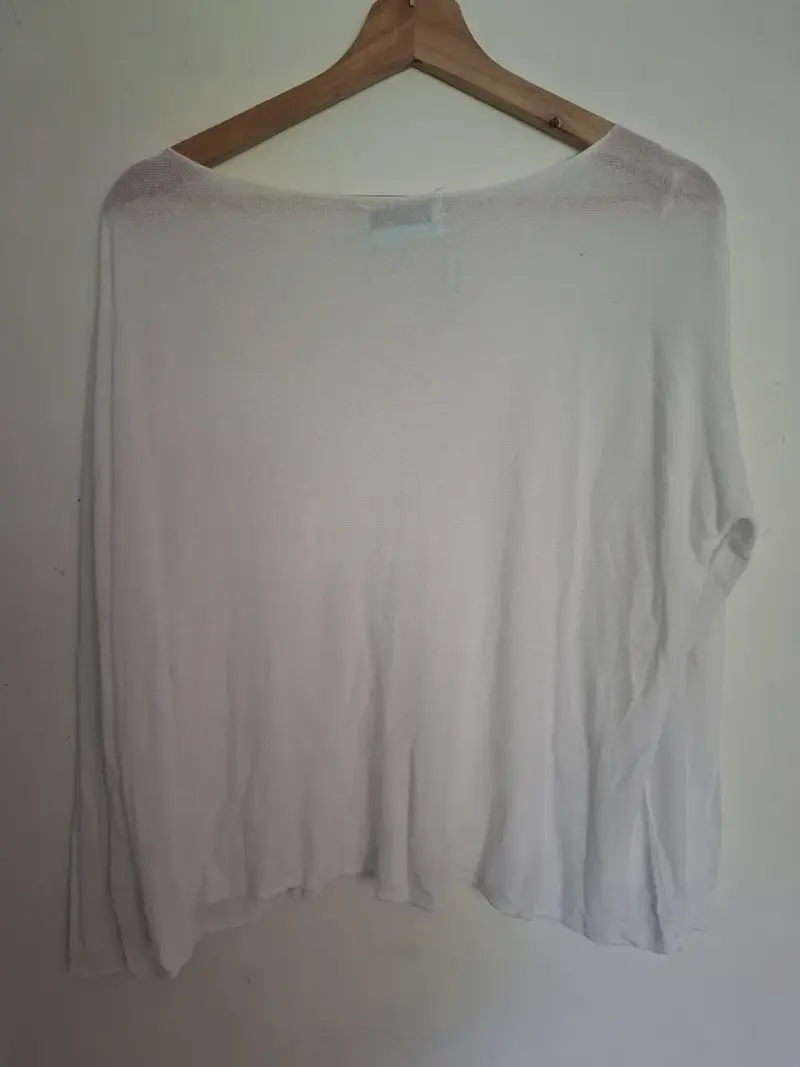 Suéter blanco de mujer en buen estado Talla Única - 3