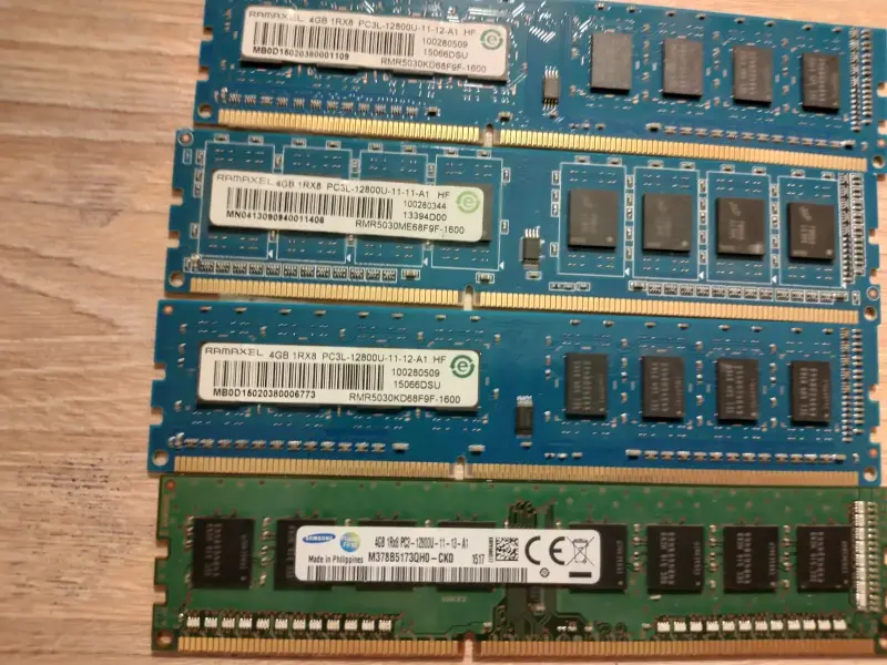 Memorias RAM 4GB DDR3 PC3L Ramaxel y Samsung