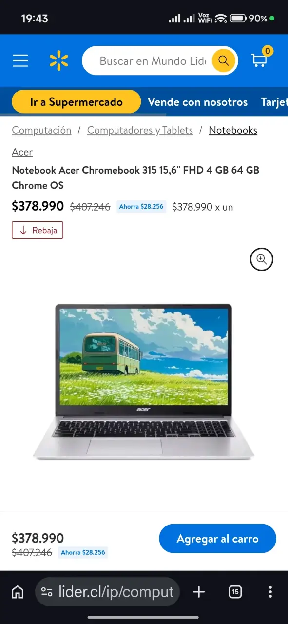 Acer Chromebook 15.6 pulgadas con detalle estético - 5