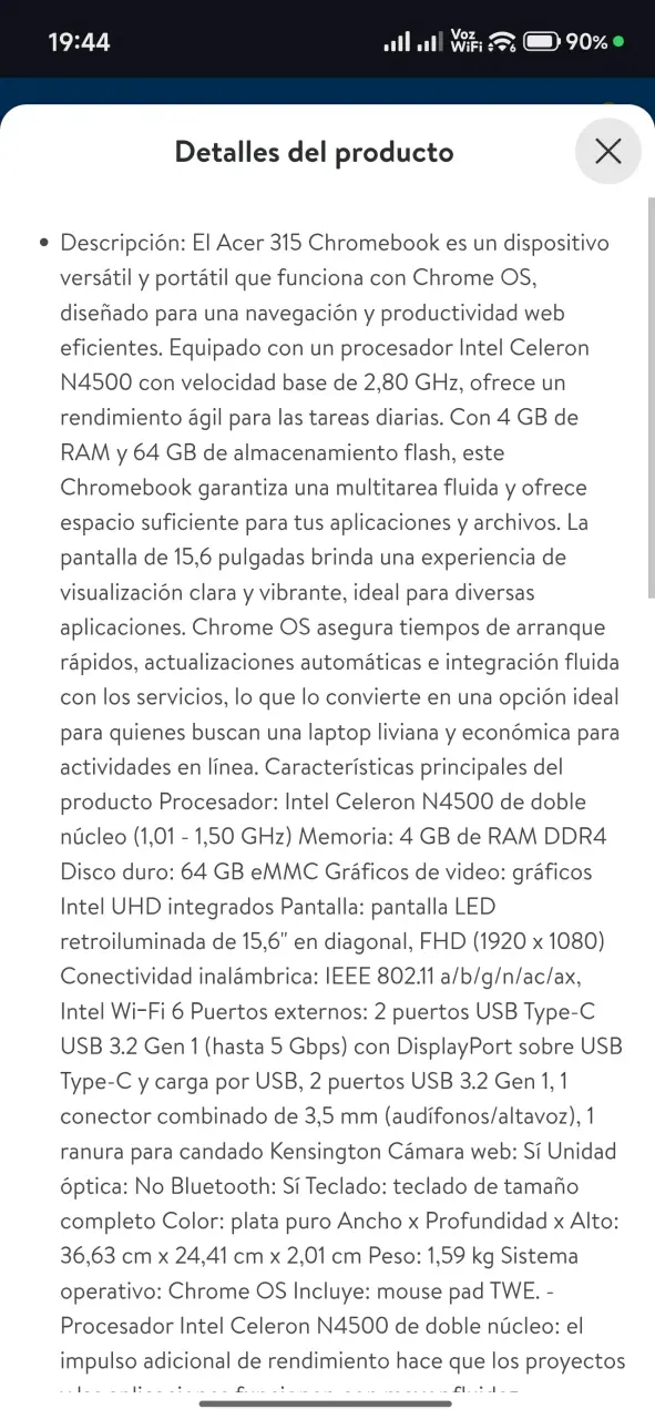Acer Chromebook 15.6 pulgadas con detalle estético - 6