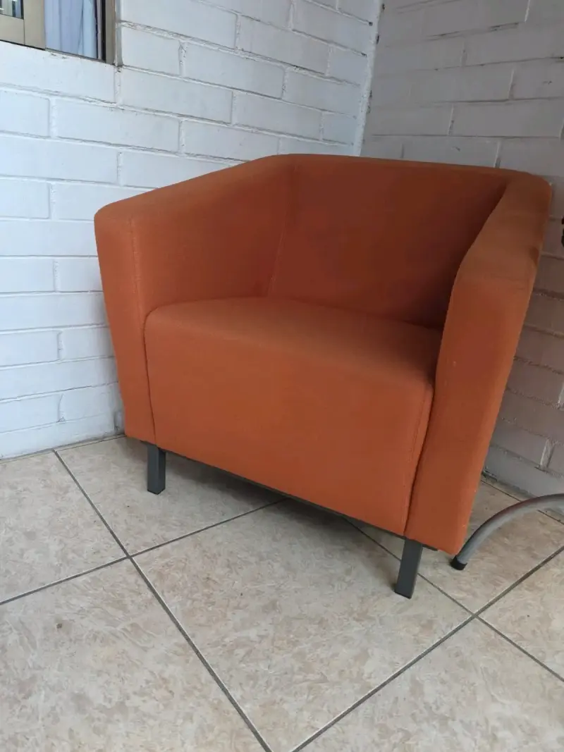 Sillón individual naranja moderno - 2