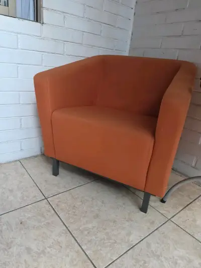 Sillón individual naranja moderno - miniatura 2