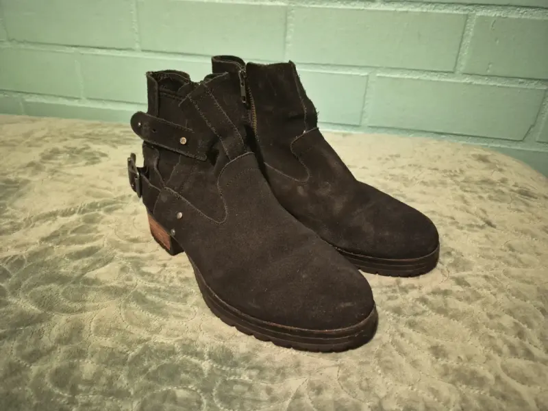 Botines de cuero negro CAT talla 40 - 1