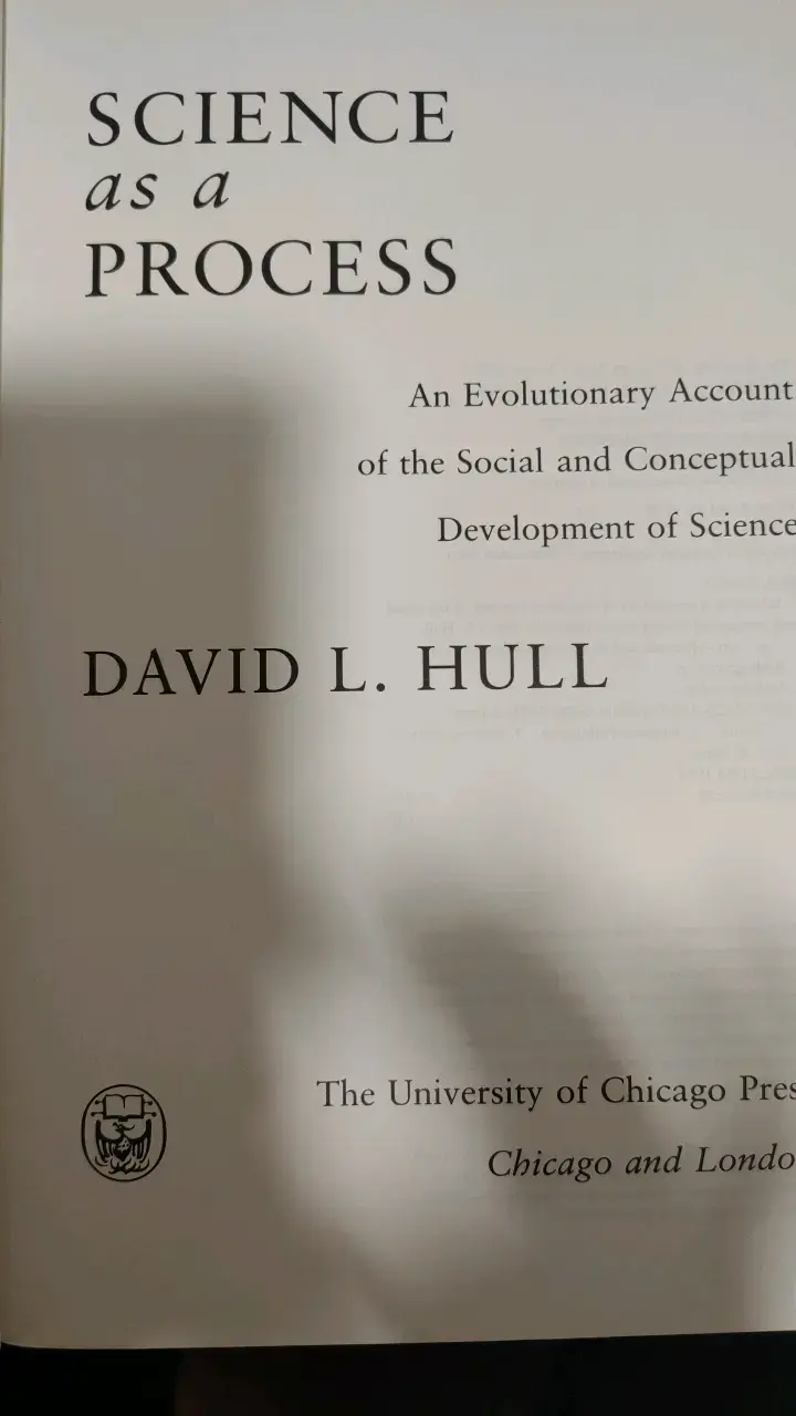 Libro Science as a Process de David L. Hull - 2