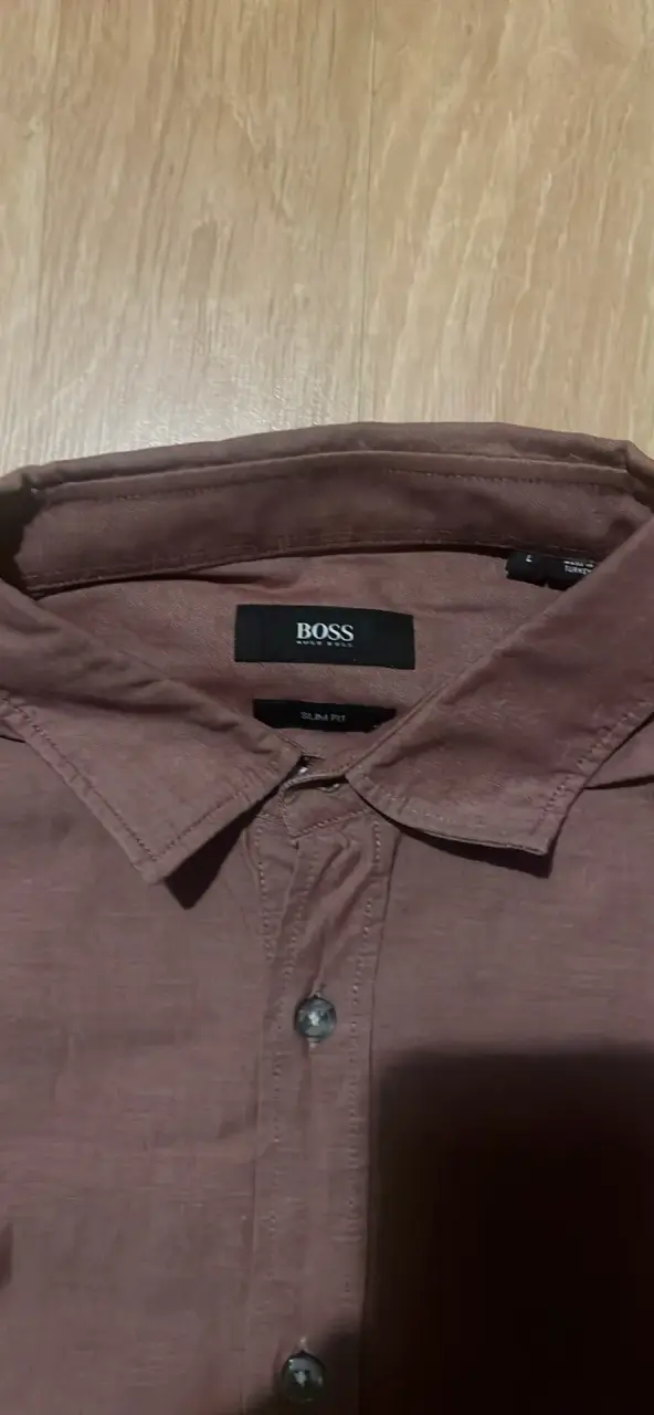 Camisa Hombre Boss Slim Fit Marrón