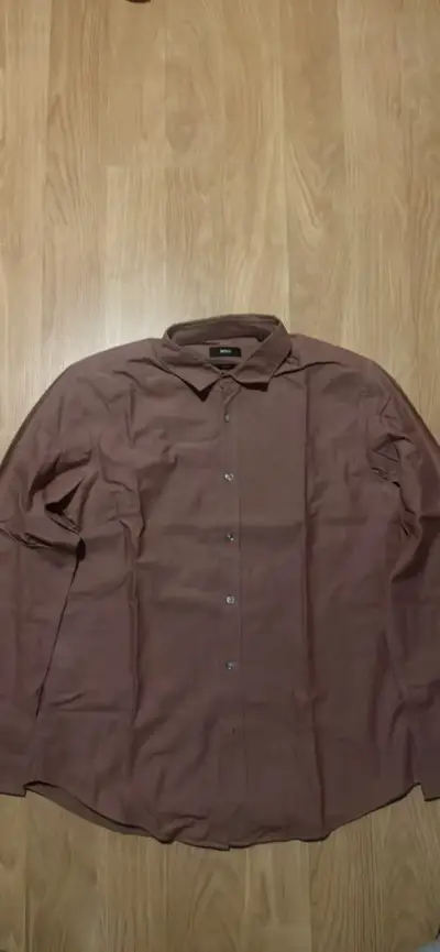 Camisa Hombre Boss Slim Fit Marrón - miniatura 2