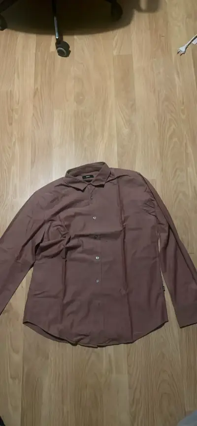 Camisa Hombre Boss Slim Fit Marrón - miniatura 3