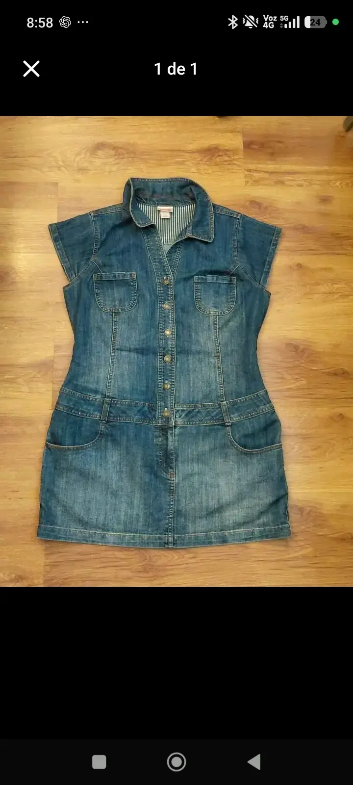 Vestido de mezclilla con botones