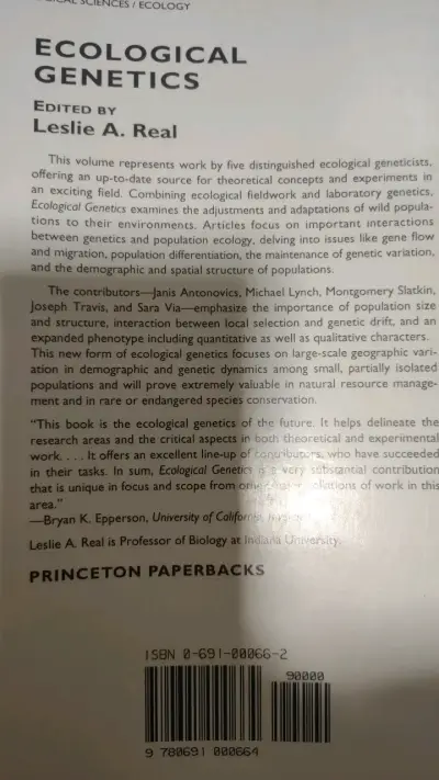 Libro Ecological Genetics editado por Leslie A. Real - miniatura 2