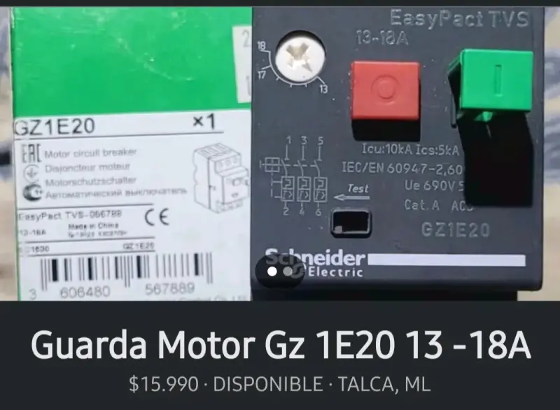 Guarda Motor Schneider GZ1E20 13-18A