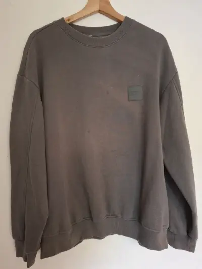 Polerón gris unisex de algodón Talla L - miniatura 2