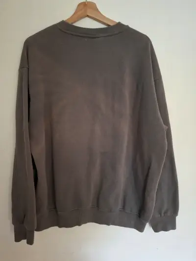 Polerón gris unisex de algodón Talla L - miniatura 3
