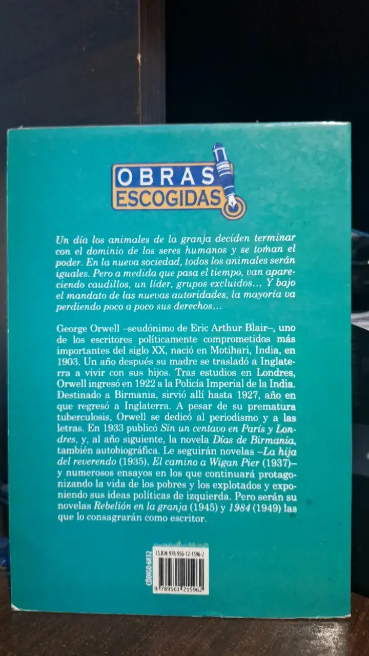 Libro Rebelión en la Granja de George Orwell - 2