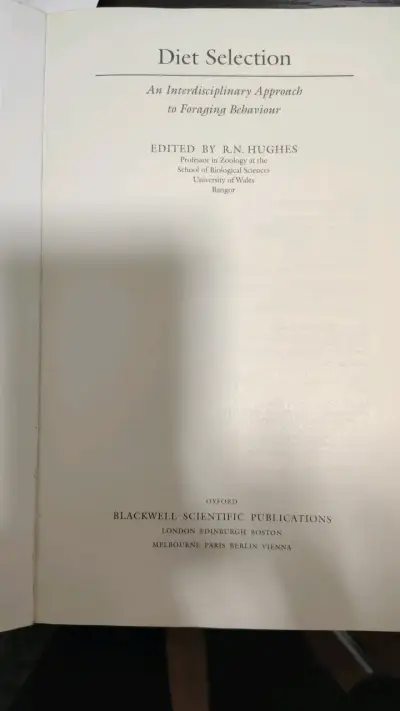 Libro Diet Selection de R.N. Hughes - miniatura 2