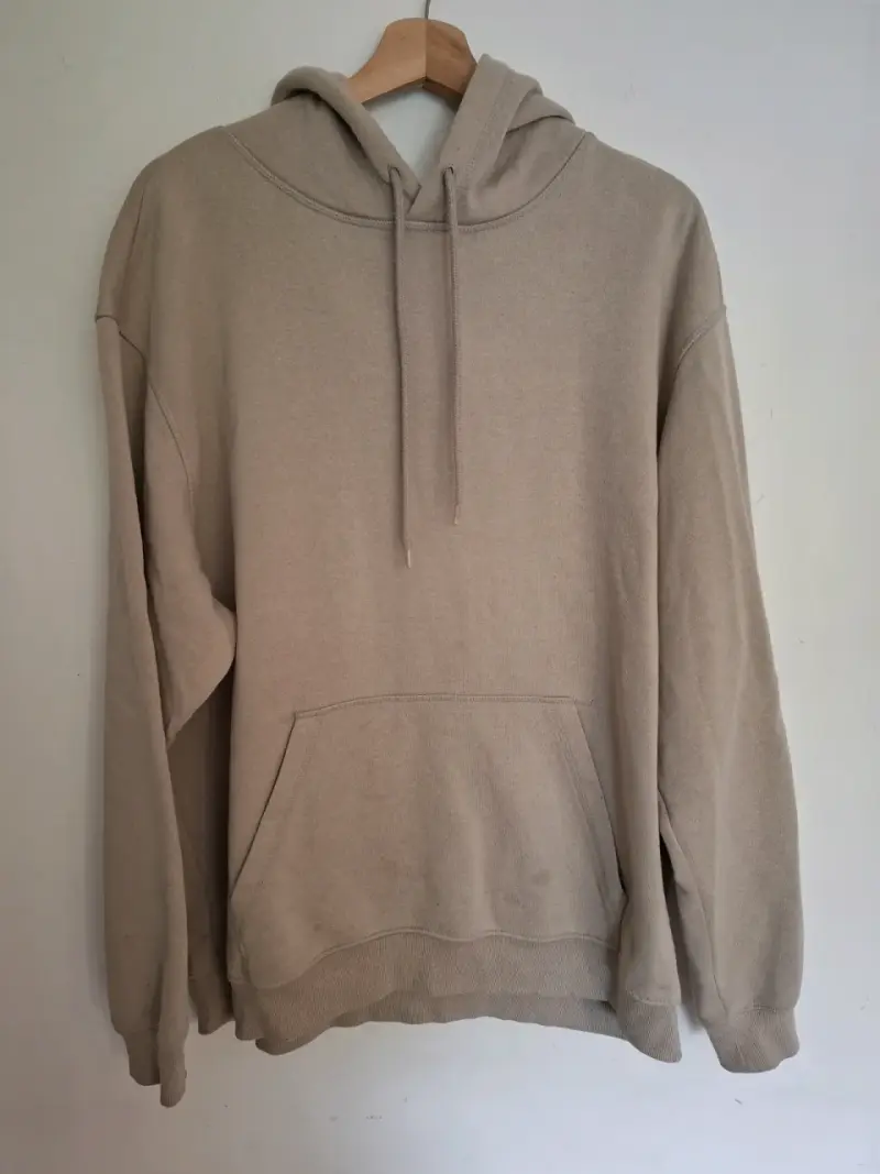 Polerón con capucha beige unisex Talla XL - 2