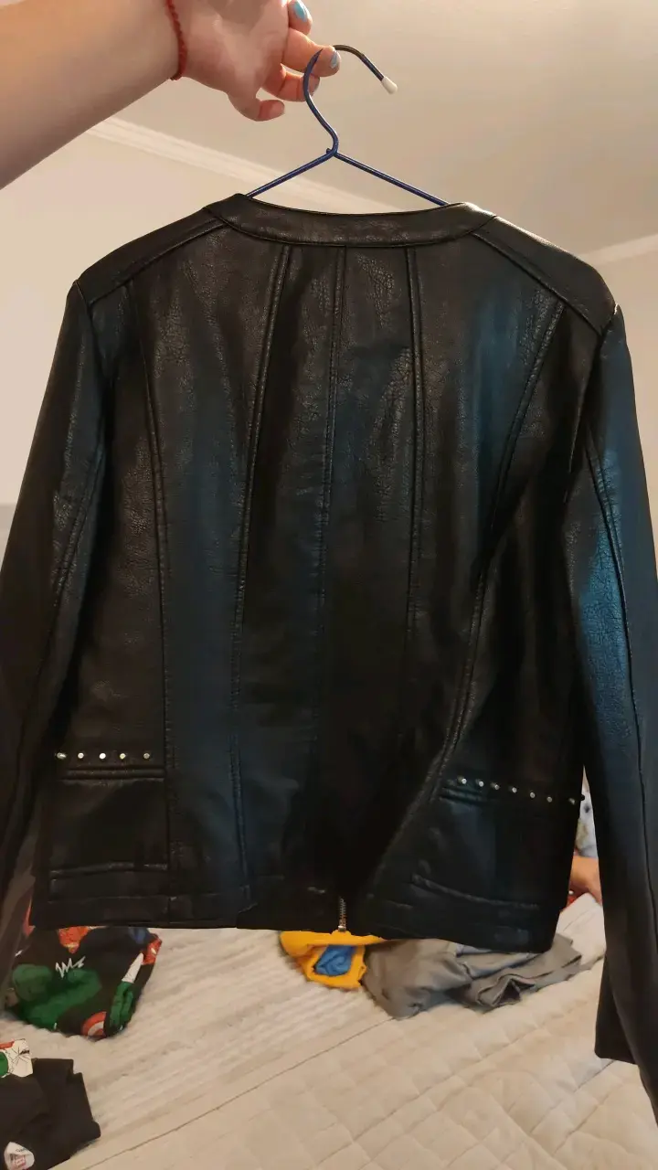 Chaqueta de cuero negra con tachas ASH - 3