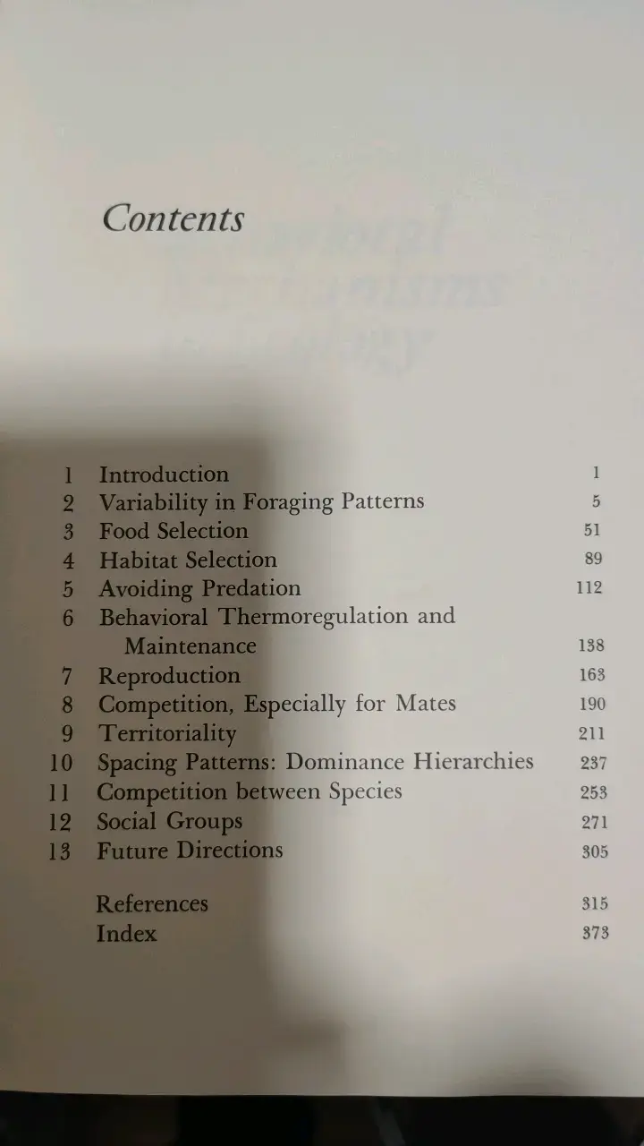 Libro Behavioral Mechanisms in Ecology de Douglass H. Morse - 2
