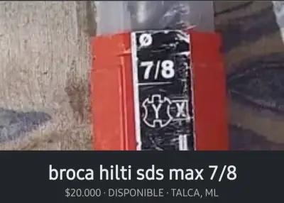 Broca Hilti SDS Max 7/8 para perforación - miniatura 1