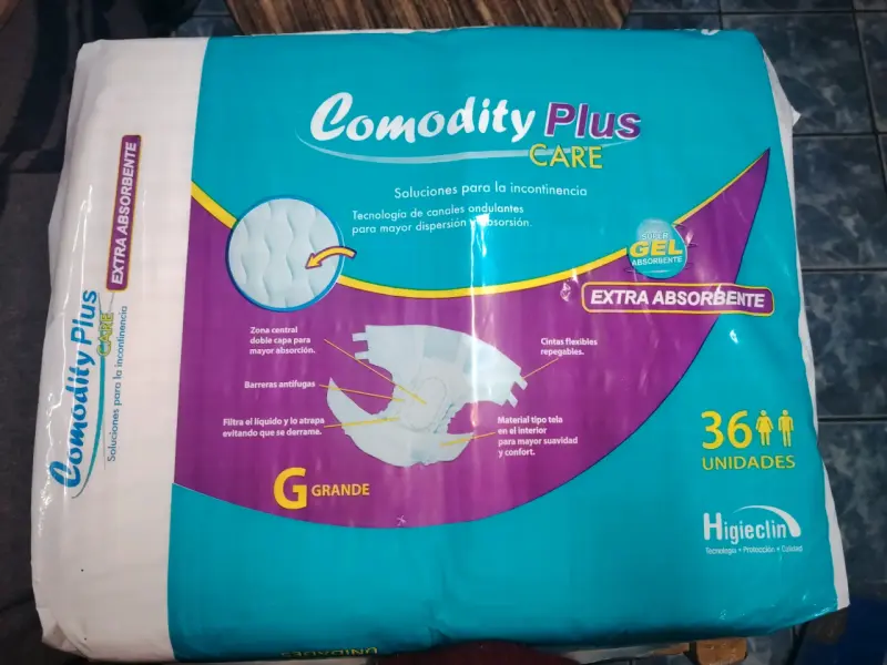 Pañales para adultos Commodity Plus Care G 36 unidades