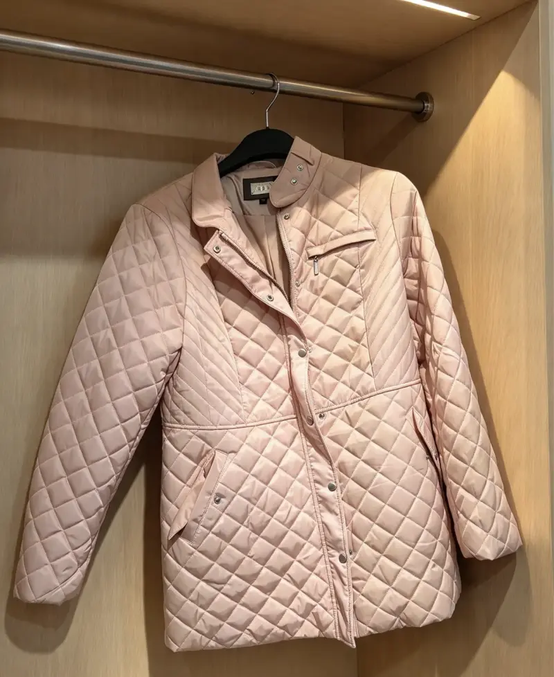 Chaqueta acolchada rosa para mujer