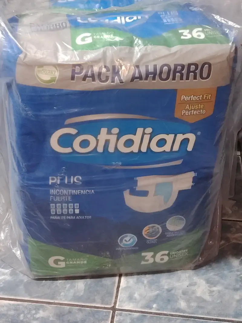 Pañales para adultos Cotidian Plus talla G 36 unidades