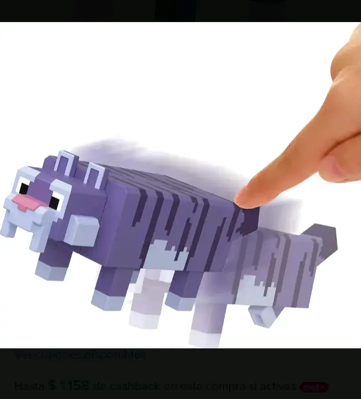Figura de juguete de tigre pixelado - 1