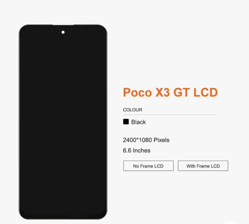 Pantalla LCD Poco X3 GT 6.6 pulgadas negra - 1