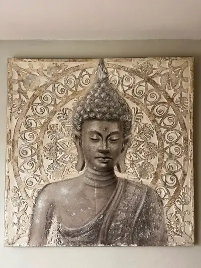 Cuadro Decorativo de Buda en Relieve - miniatura 1