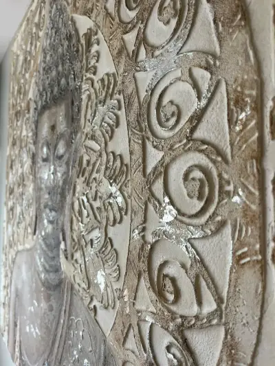 Cuadro Decorativo de Buda en Relieve - miniatura 2