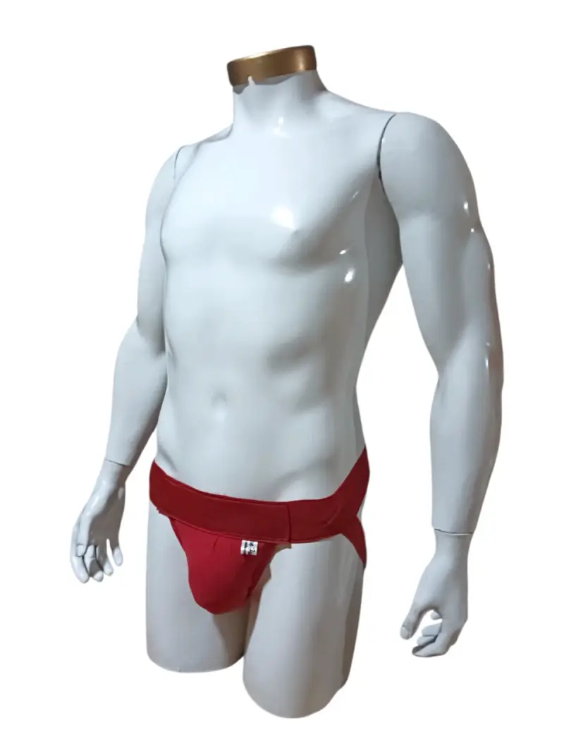 Suspensorio deportivo rojo para hombre