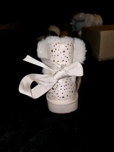Botines de bebé con forro de felpa y lazo - miniatura 2