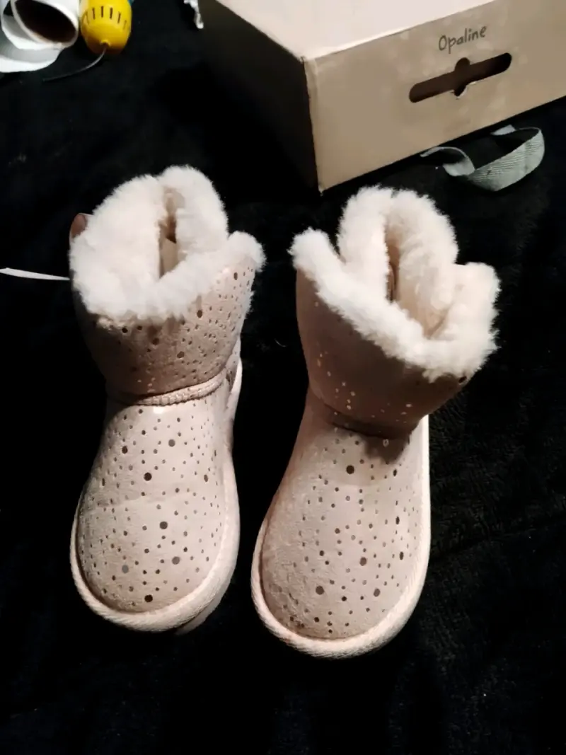 Botines de bebé con forro de felpa y lazo - 3