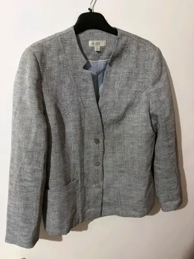 Blazer gris de mujer Avalle elegante - miniatura 1